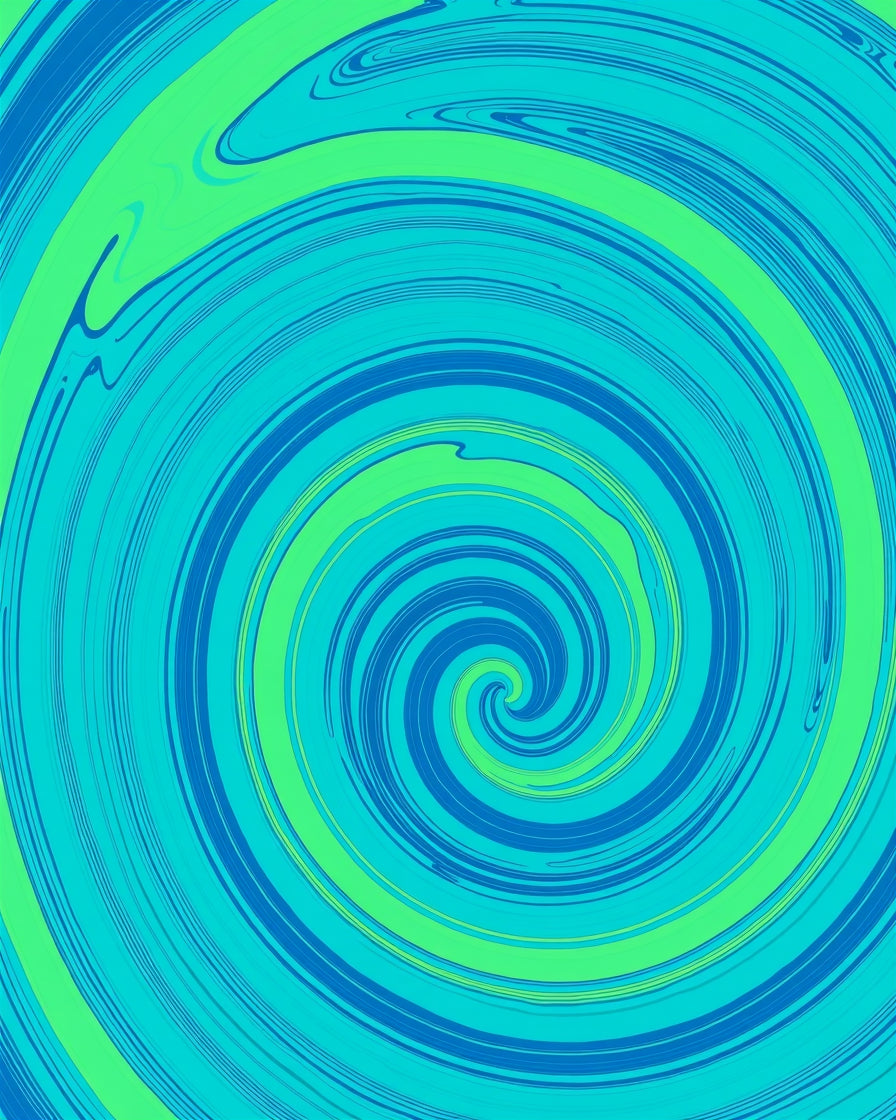 Ocean Swirl Abstract Patterned Rug