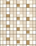 Neutral Toned Square Pattern Print Rug