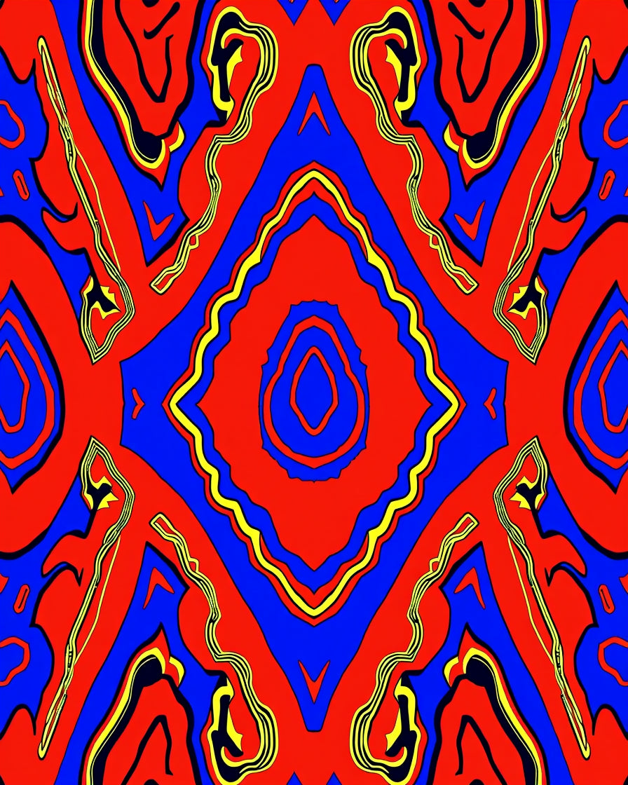 Bold Geometric Flow Rug