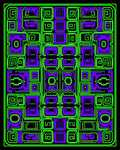 Abstract Circuit Board Geometric Print Rug
