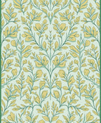 Drawn Floral Pattern With Leaf Motifs Rug