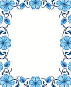 Azure Floral Vine Accent Rug