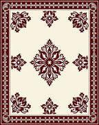 Traditional Floral Motif Patterned Rug