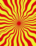 Radiant Wavy Red Yellow Lines Rug