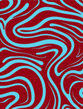 Swirling Sky Blue Abstract Pattern Rug