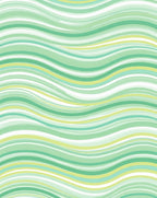 Mint Green Swirling Stripe Rug