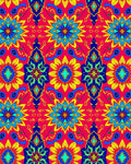 Vibrant Sunburst Mandala Pattern Rug