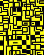 Bold Geometric Maze Pattern Rug