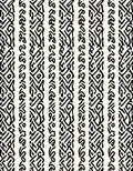 Intricate Black White Striped Pattern Rug