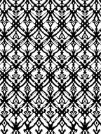 Black White Interlocking Pattern Rug