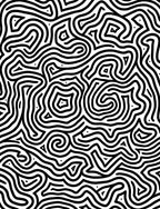 Black White Abstract Maze Pattern Rug