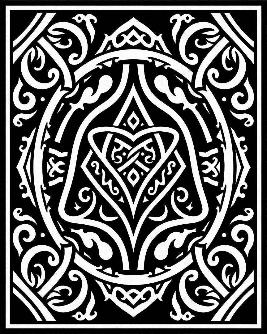 Monochromatic Intricate Symmetry Design Rug