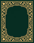 Ornate Gold Floral Border Rug
