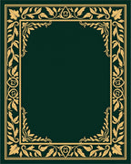 Ornate Gold Floral Border Rug