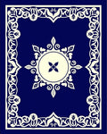 Ornate Floral Medallion Border Rug