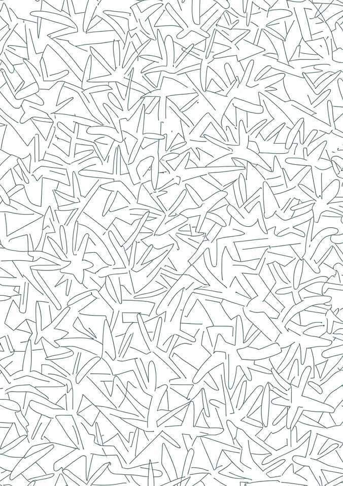 Abstract Linework Starburst Pattern Rug