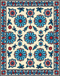 Bold Floral Medallion Pattern Rug