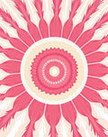 Pink Floral Mandala Pattern Design Rug