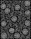 Black White Rose Swirl Pattern Rug