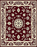 Ornate Floral Scrollwork Patterned Rug