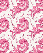 Pink Abstract Flowing Swirls Rug
