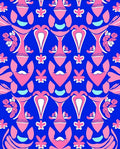 Pink Abstract Floral Symmetry Rug