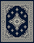 Elegant Floral Medallion Patterned Rug