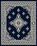 Elegant Floral Medallion Patterned Rug
