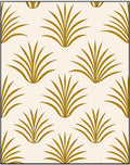 Art Deco Golden Fan Grass Rug