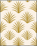 Art Deco Golden Fan Grass Rug