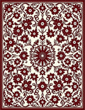 Intricate Floral Vine Mandala Design Rug