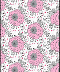 Pink Floral Dot Pattern Rug