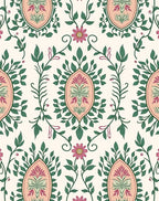 Pastel Floral Crest Pattern Rug