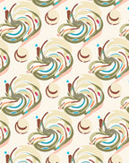 Abstract Swirl Pattern With Colors Rug