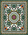 Colorful Intricate Floral Mandala Pattern Rug