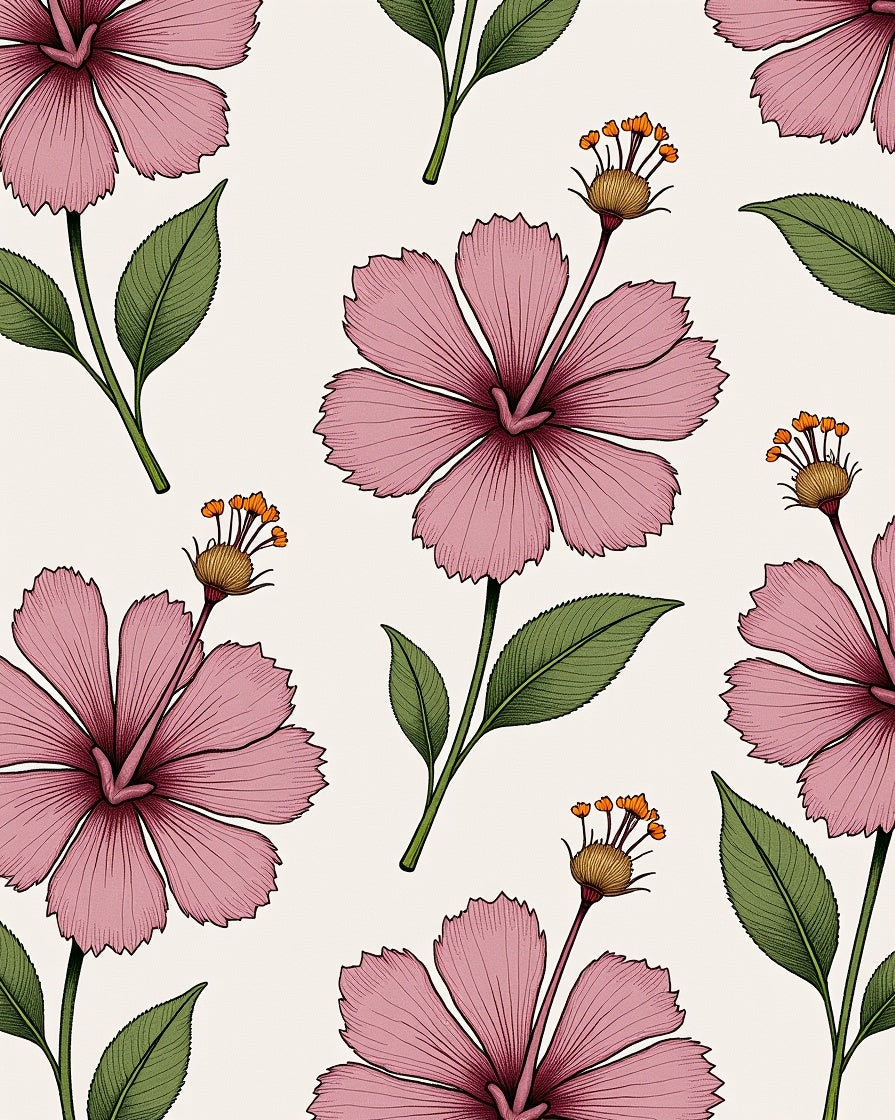 Delicate Pink Floral Garden Arrangement Rug