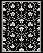 Elegant Floral Vine Patterned Rug
