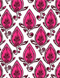 Bold Pink Floral Patterned Design Rug