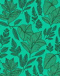 Emerald Foliage Abstract Pattern Rug
