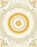 Golden Sunburst Mandala Design Rug