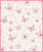 Floral Butterfly Swirl Pattern Rug