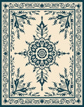 Classic Floral Medallion Border Rug