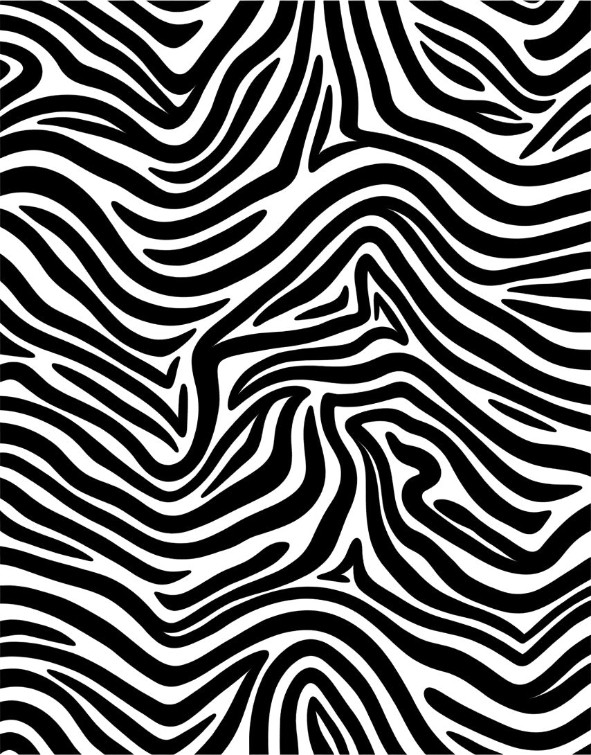Bold Black and White Zebra Print Rug