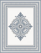 Classic Blue Medallion Border Rug
