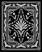 Monochromatic Floral Scrollwork Design Rug