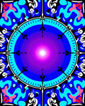 Vibrant Circular Mandala Style Print Rug