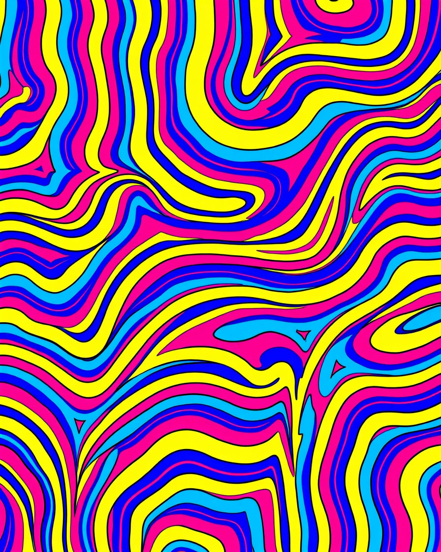 Groovy Swirls Pattern Rug