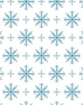Aqua Snowflake Repeating Pattern Rug