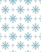 Aqua Snowflake Repeating Pattern Rug