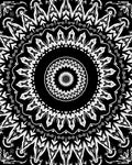 Monochromatic Intricate Mandala Pattern Rug